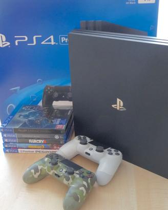 PS4 Pro 1TB – 2 Controller + 5 Giochi + Scatola