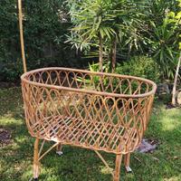 culla in vimini con ruote