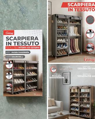 scarpiera in tessuto