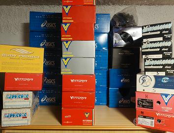 caschi e scarpe ciclismo strada e mtb