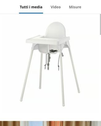 Sediolone pr bambii Ikea colore ROSSO