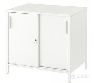TROTTEN Mobile con ante scorrevoli, bianco, 80x55x