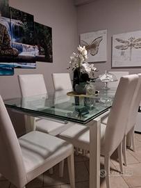 Tavolo Calligaris in vetro allungabile