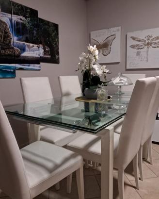 Tavolo Calligaris in vetro allungabile