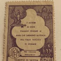 Erinnofilo propaganda fascista 