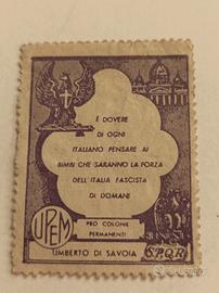 Erinnofilo propaganda fascista 