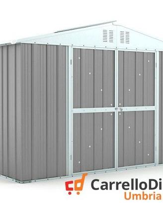 Box giardino lamiera zincata 327x155 grigio chiaro