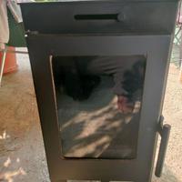 STUFA A LEGNA PANADERO "ALINA" IN ACCIAIO E GHISA