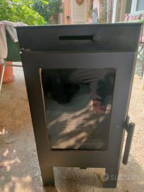 STUFA A LEGNA PANADERO "ALINA" IN ACCIAIO E GHISA