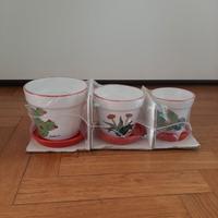 Set di 3 vasetti