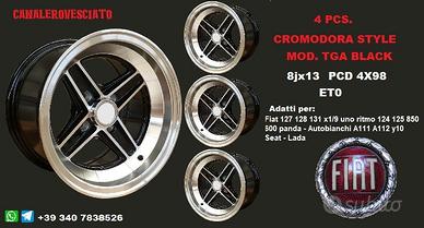 Cromodora TGA NERI 8X13 et0 4x98 Autobianchi FIAT