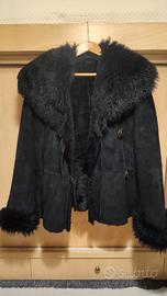 giacca in shearling nero