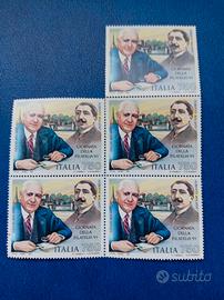 5 francobolli giornata della filatelia 91