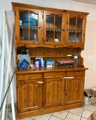 Credenza legno e mobile specchio bagno