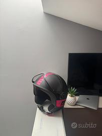 Casco momo design FGTR Classic fucsia fluo black