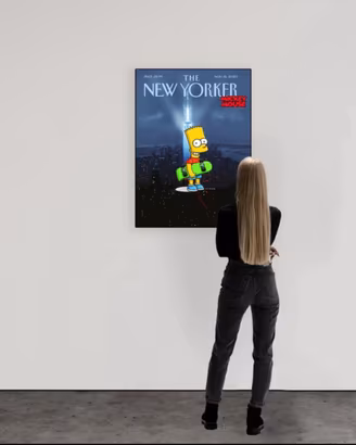 Quadro opera di Lacrymal--Simpson The New Yorker