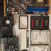 vari componenti pc, singoli o blocco o assemblato