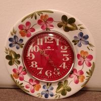rarissimo orologio piatto di ceramica vintage 