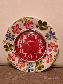 rarissimo orologio piatto di ceramica vintage 