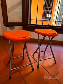 2 sgabelli arancioni (GEDY Sgabello)