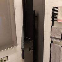 Mobile bagno nero lucido 100 cm + colonna 160 cm –