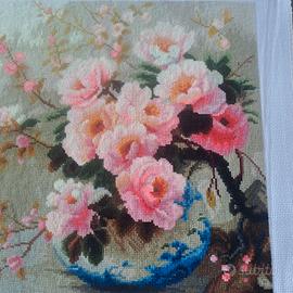 tela ricamata a punto croce quadro misura 50 x50 c