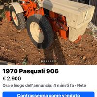 Trattore pasquali con fresa e avviamento elettrico