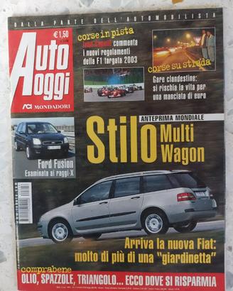 AUTO OGGI 2002  Fiat Stilo Multi Wagon Ford Fusion