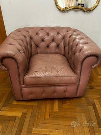 Chester poltrona originale rosa antiquario
