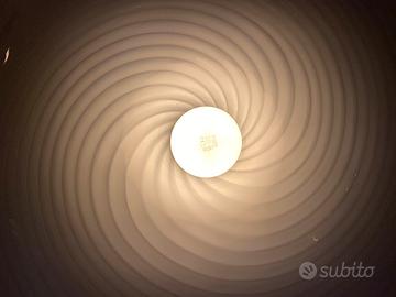 Splendida grande lampada Murano vortice ‘70