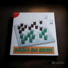 Gioco dama da bere in vetro 