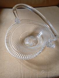 cestino in vetro vintage