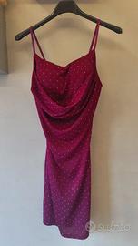 Abito elegante da donna elasticizzato bordeaux
