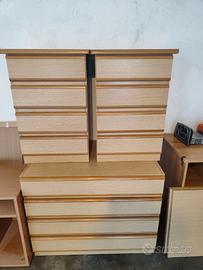 2 comodini e cassettiera