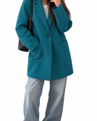 Cappottino leggero / Blazer lungo color Petrolio