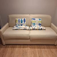 Divano letto 2 posti beige 180x95cm