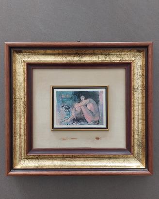 Serigrafia su lastra d'argento con certificato