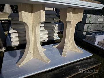 Colonne Tavolo in marmo