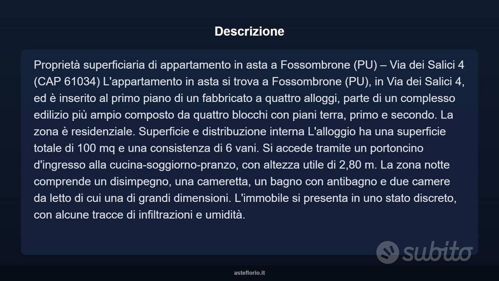Appartamento – Fossombrone, P.E.E.P - Vista 4