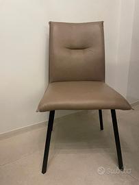 Sei Sedie Calligaris ecopelle