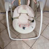 Culla a dondolo per neonati rosa