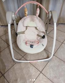 Culla a dondolo per neonati rosa