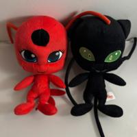 Peluche originali Miraculous Tikki e Plagg 30cm