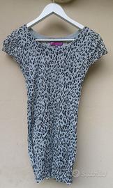 Maglietta T-shirt Leopardata Jennyfer Grigia Lunga