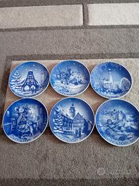 set di 6 piatti decorativi da parete 