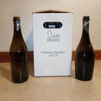 42 bottiglie da 75cl tappo corona o fungo 