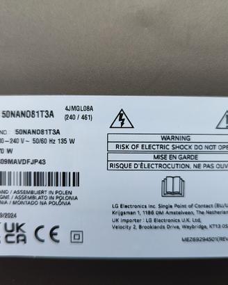 Ricambi TV LG 50NANO81T3A
