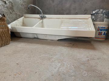 Lavabo ceramica doppia vasca