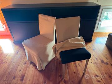 Sedie con seduta in stoffa