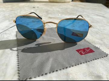 Rayban - occhiali da sole oro blu / celeste